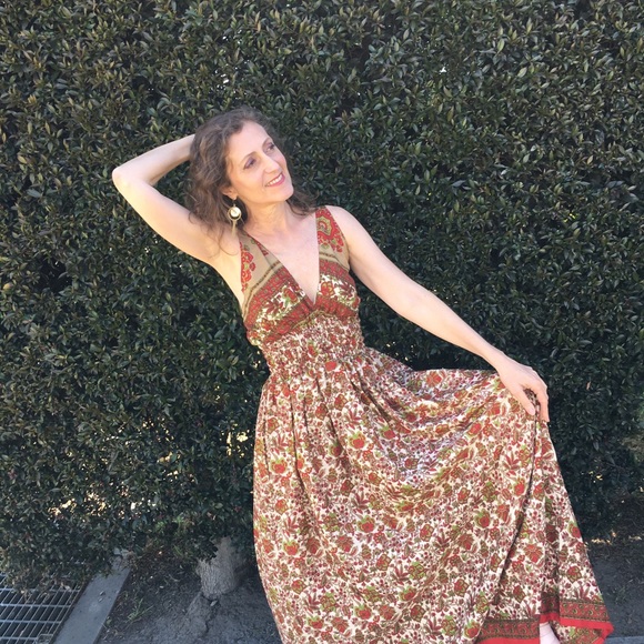 Imported Indian Silk dress one size fits all NEW! - Picture 3 of 5